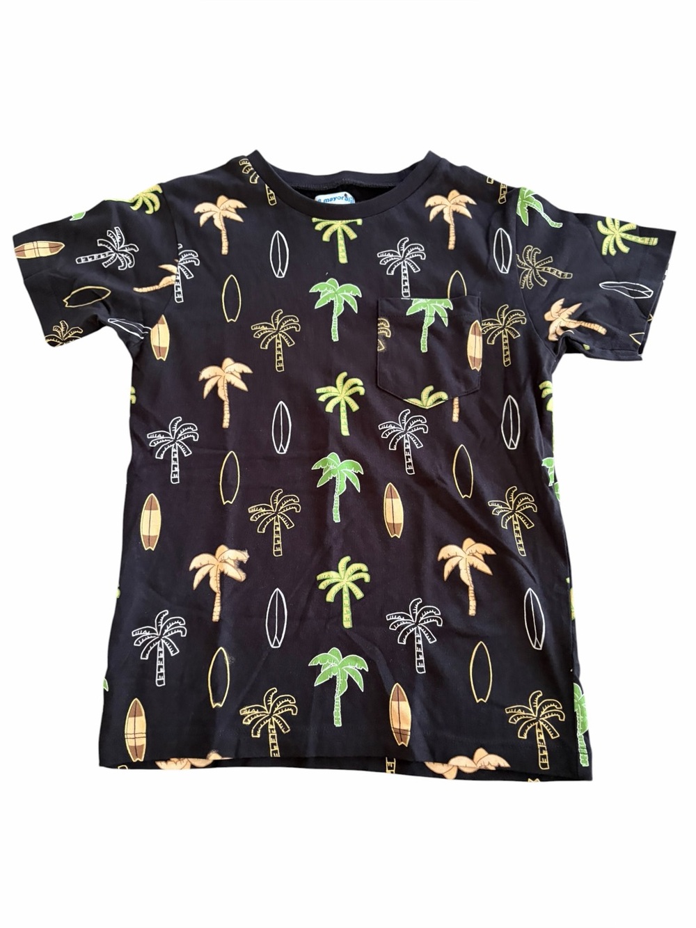 Mayoral Black Palm Graphic Tee